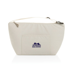 Borsa termica con tracolla regolabile e tasca frontale 8L color beige vista con logo