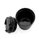 Tazza termica in plastica per caffè con coperchio antigoccia 220 ml color nero settima vista