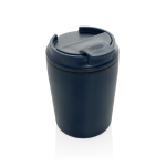 Tazza termica in plastica per caffè con coperchio antigoccia 220 ml color blu mare
