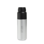 Thermos con tazza integrata antigoccia e isolamento sottovuoto 500 ml color argento vista area di stampa