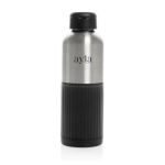Bottiglia ermetica con manico e tappo a vite antigoccia 750 ml color nero vista con logo