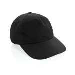 Cappellino a 5 pannelli in nylon riciclato leggero e traspirante color nero