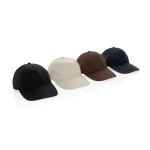 Cappellino a 5 pannelli in nylon riciclato leggero e traspirante color nero vista generale