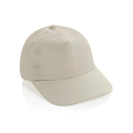 Cappellino a 5 pannelli in nylon riciclato leggero e traspirante color beige