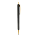 Penna ergonomica a tre lati soft touch con inchiostro blu color nero terza vista