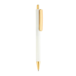 Penna ergonomica a tre lati soft touch con inchiostro blu color bianco sporco
