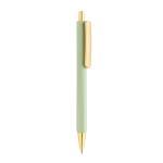 Penna ergonomica a tre lati soft touch con inchiostro blu color verde