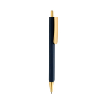 Penna ergonomica a tre lati soft touch con inchiostro blu color blu bondi