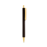 Penna ergonomica a tre lati soft touch con inchiostro blu color marrone scuro