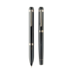 Set da scrittura in metallo Swiss Peak con penna a sfera e roller, inchiostro blu color nero