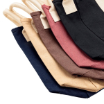 Borsa da spiaggia in tela riciclata con finitura lavata 400 g/m² color nero vista generale