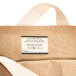 Borsa da spiaggia in tela riciclata con finitura lavata 400 g/m² color beige terza vista