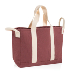 Borsa da spiaggia in tela riciclata con finitura lavata 400 g/m² color marrone scuro