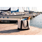 Borsa tote in cotone riciclato con design messaggio 20 L 350 g/m² color nero vista ambiente