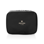 Necessaire pieghevole con organizzazione interna Swiss Peak 4L color nero vista con logo