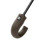 Ombrello pieghevole automatico 21'' manico in pelle sintetica opaca Ø108 color marrone quarta vista