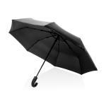 Ombrello pieghevole automatico 21'' manico in pelle sintetica opaca Ø108 color nero