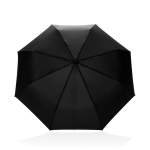 Ombrello pieghevole automatico 21'' manico in pelle sintetica opaca Ø108 color nero seconda vista