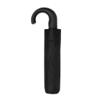 Ombrello pieghevole automatico 21'' manico in pelle sintetica opaca Ø108 color nero terza vista