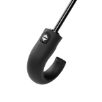 Ombrello pieghevole automatico 21'' manico in pelle sintetica opaca Ø108 color nero quarta vista