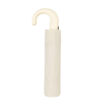 Ombrello pieghevole automatico 21'' manico in pelle sintetica opaca Ø108 color beige terza vista