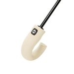Ombrello pieghevole automatico 21'' manico in pelle sintetica opaca Ø108 color beige quarta vista