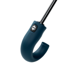 Ombrello pieghevole automatico 21'' manico in pelle sintetica opaca Ø108 color blu mare quarta vista