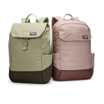 Zaino urbano con scomparto per laptop Thule Lithos 14'' 16L color verde vista generale