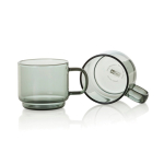 Tazzine da espresso in vetro borosilicato soffiato 70 ml AdHoc Impact color trasparente terza vista