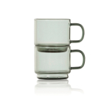 Tazzine da espresso in vetro borosilicato soffiato 70 ml AdHoc Impact color trasparente quinta vista