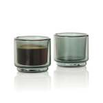 Tazzine da espresso impilabili in vetro a doppia parete 45 ml AdHoc Impact color trasparente seconda vista