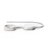 Cavo di ricarica USB-C a USB-C 2 in 1 in alluminio 15W Zens Pro 2 color bianco seconda vista