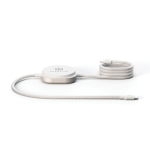 Cavo di ricarica USB-C a USB-C 2 in 1 in alluminio 15W Zens Pro 2 color bianco vista con logo
