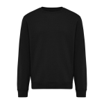 Felpa unisex girocollo in tessuto felpato modern fit 340 g/m² Iqoniq Torla color nero