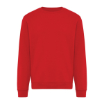 Felpa unisex girocollo in tessuto felpato modern fit 340 g/m² Iqoniq Torla color rosso