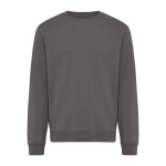Felpa unisex girocollo in tessuto felpato modern fit 340 g/m² Iqoniq Torla color argento opaco