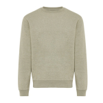 Felpa unisex girocollo in tessuto felpato modern fit 340 g/m² Iqoniq Torla color verde bottiglia