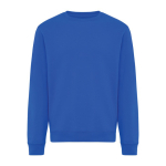 Felpa unisex girocollo in tessuto felpato modern fit 340 g/m² Iqoniq Torla color blu reale