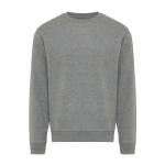 Felpa unisex girocollo in tessuto felpato modern fit 340 g/m² Iqoniq Torla color grigio jeansato