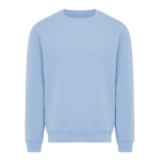 Felpa unisex girocollo in tessuto felpato modern fit 340 g/m² Iqoniq Torla color azzurro ciano