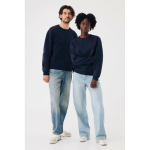 Felpa unisex girocollo in tessuto felpato modern fit 340 g/m² Iqoniq Torla color blu mare