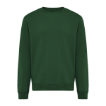 Felpa unisex girocollo in tessuto felpato modern fit 340 g/m² Iqoniq Torla color verde scuro