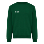 Felpa unisex girocollo in tessuto felpato modern fit 340 g/m² Iqoniq Torla color verde scuro vista area di stampa