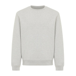 Felpa unisex girocollo in tessuto felpato modern fit 340 g/m² Iqoniq Torla color grigio chiaro jensato