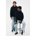 Felpa unisex con cappuccio e interno in pile spazzolato 340 g/m2 Iqoniq Joshua color nero