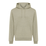 Felpa unisex con cappuccio e interno in pile spazzolato 340 g/m2 Iqoniq Joshua color verde bottiglia