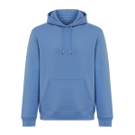Felpa unisex con cappuccio e interno in pile spazzolato 340 g/m2 Iqoniq Joshua color blu bondi