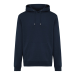 Felpa unisex con cappuccio e interno in pile spazzolato 340 g/m2 Iqoniq Joshua color blu mare