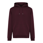 Felpa unisex con cappuccio e interno in pile spazzolato 340 g/m2 Iqoniq Joshua color granata