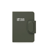Custodia per passaporto con doppio localizzatore Bluetooth 5.2 color verde vista area di stampa